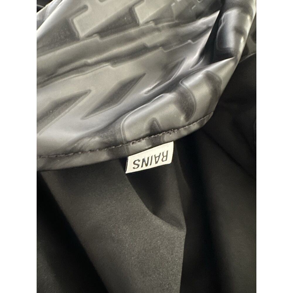 Rains Black Monogram Cape Large Unisex Poncho Waterproof - Picture 5 of 5